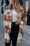 Plaid Print Flap Pockets Long Shacket